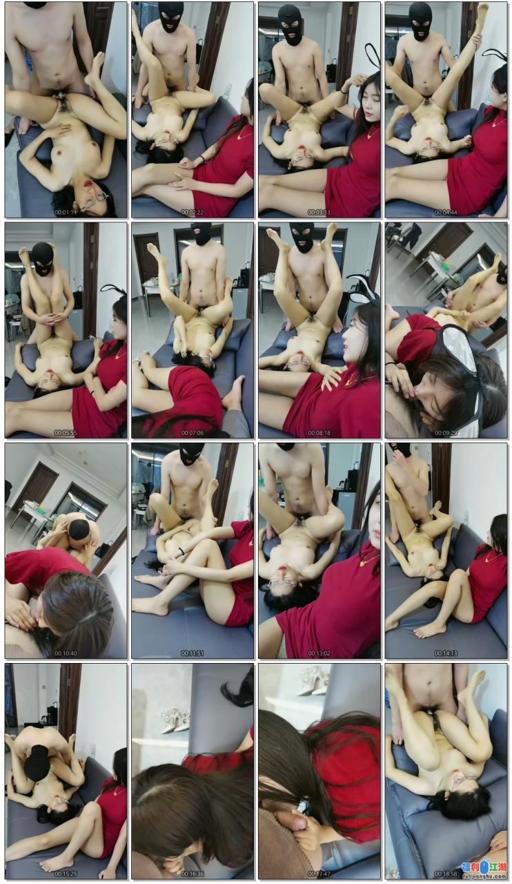 甜美大学生沙发上看大哥草骚逼，激烈抽插浪叫不止还摸骚女奶子【0.36G】