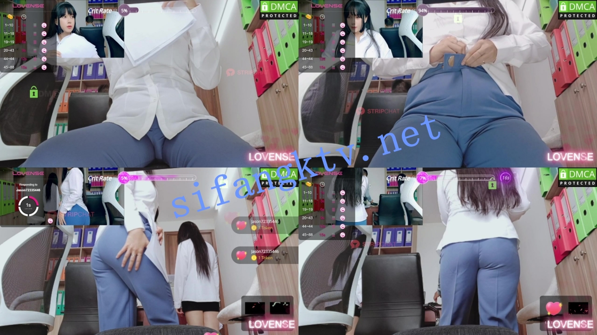 日本超美白领! Risk_IsMyLife 背对同事~跳蛋震湿裤子~刺激 图 02