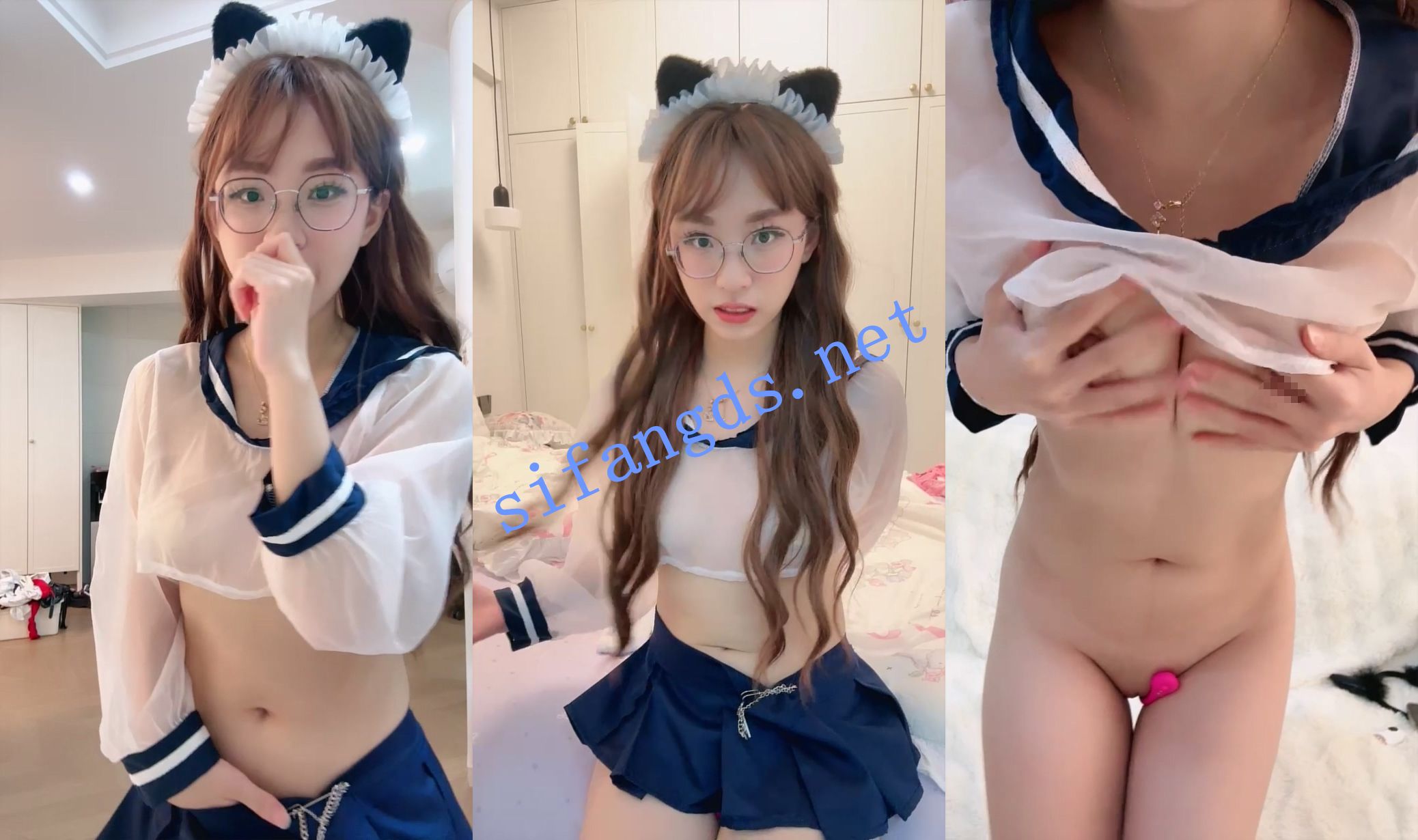 反差眼镜学妹~ 精品粉宝宝 卡哇伊 特别骚!电动鸡吧自慰 图 07