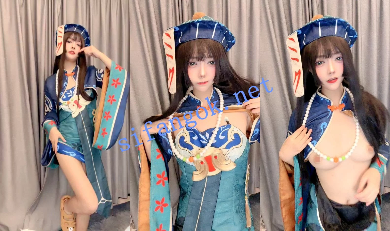 ⚡ 核弹! 张晚萌 美少女cos蕾姆~JK学妹~小僵尸~爆菊~ 图 15